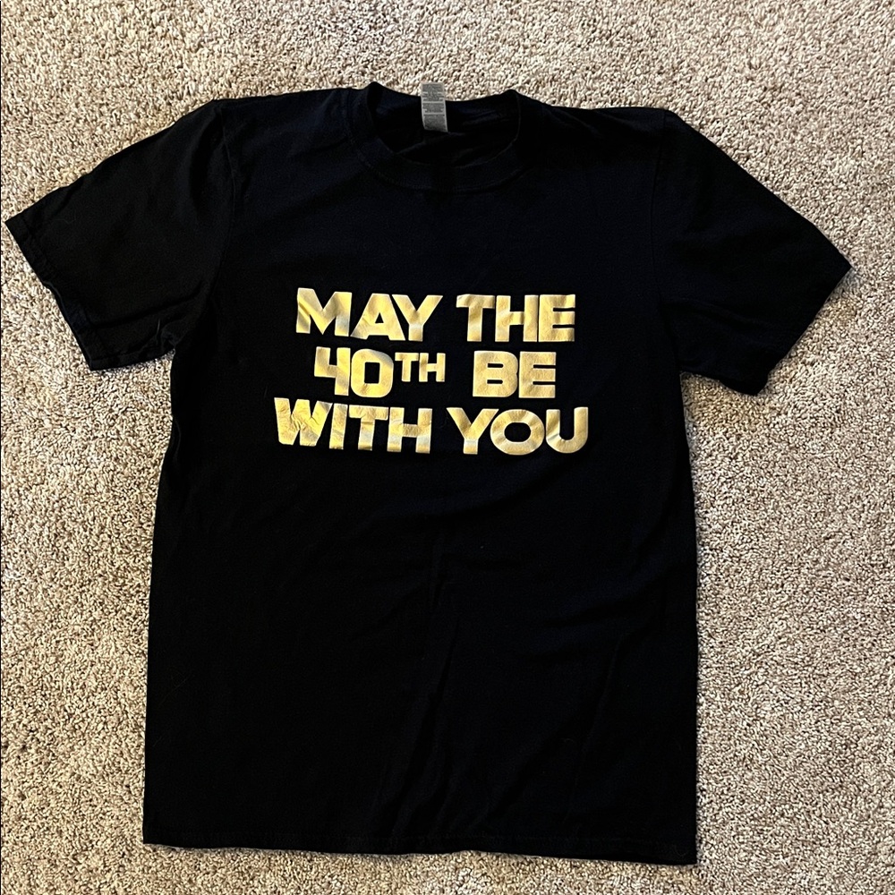 Black Star Wars 40th Birthday shirt size S